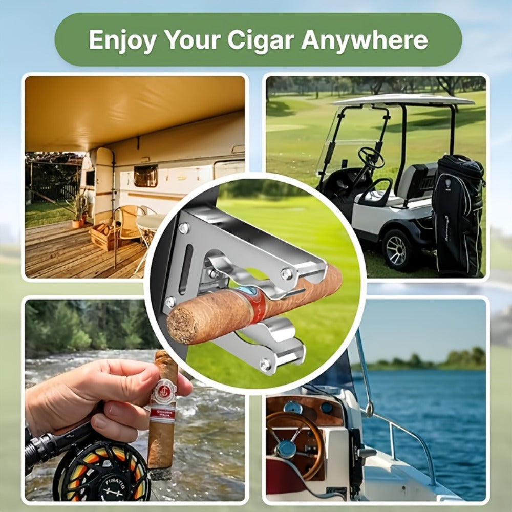 Magnetic Cigar Holder Heavy Duty Secure Grip – Fits Golf Carts, Beach Chairs, Fishing Rods & Boats | On-the-Go Smoking Accessory | 7 Colors