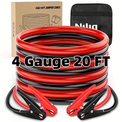 Heavy Duty Jumper Cables 600A CCA – Thickened Booster Cables with Carrying Bag for Pickup Truck, RV, Van & SUV
