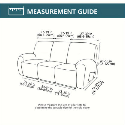 Sofa Cover Big-Leaf Jacquard High-Stretch Recliner Slipcover for 1, 2 or 3 Seats and Console Loveseats