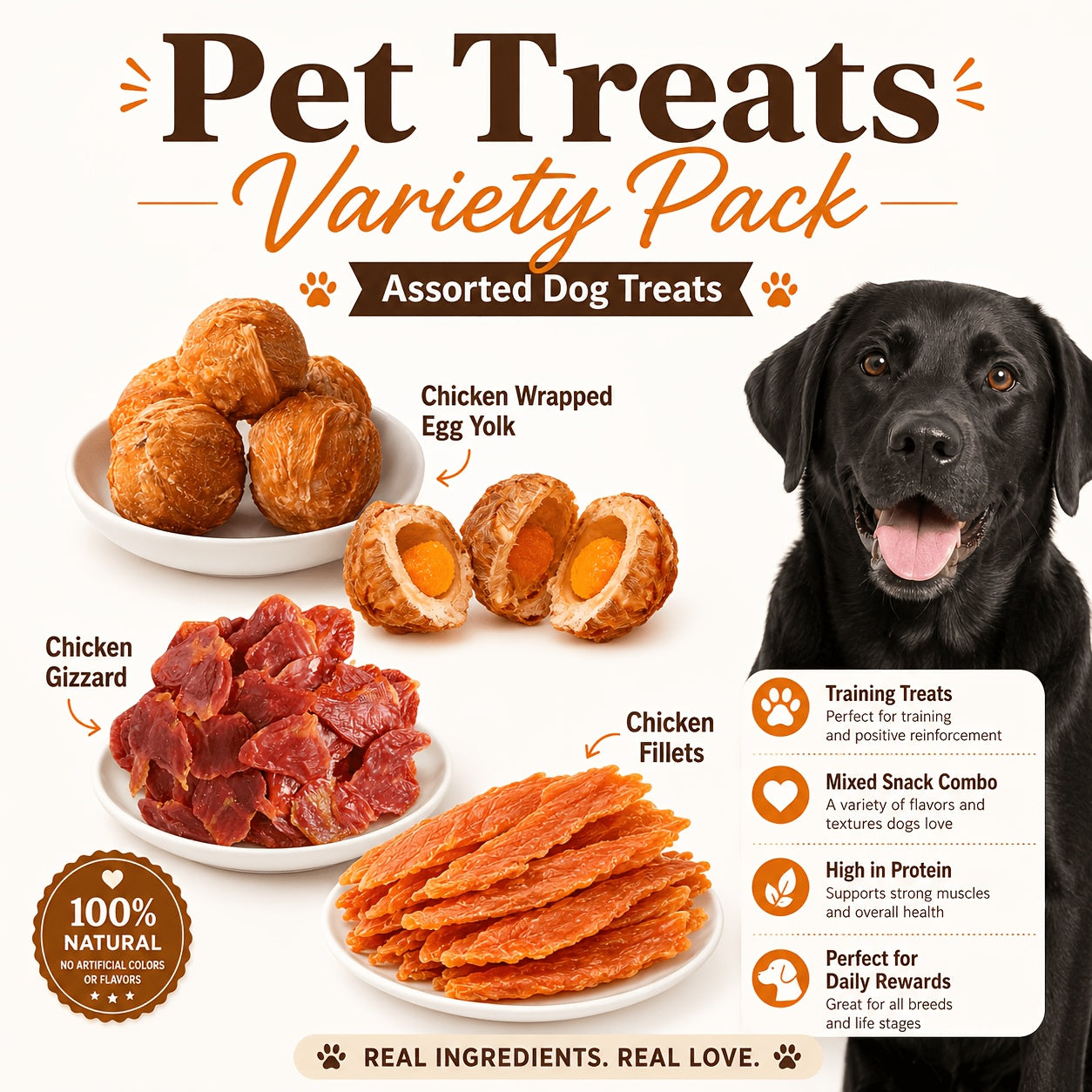 Duck Jerky Chicken Freeze-Dried Dog Treats Sharing Pack Soft Chewy Healthy Digestible Training Reward Snacks for Small Medium Large Dogs