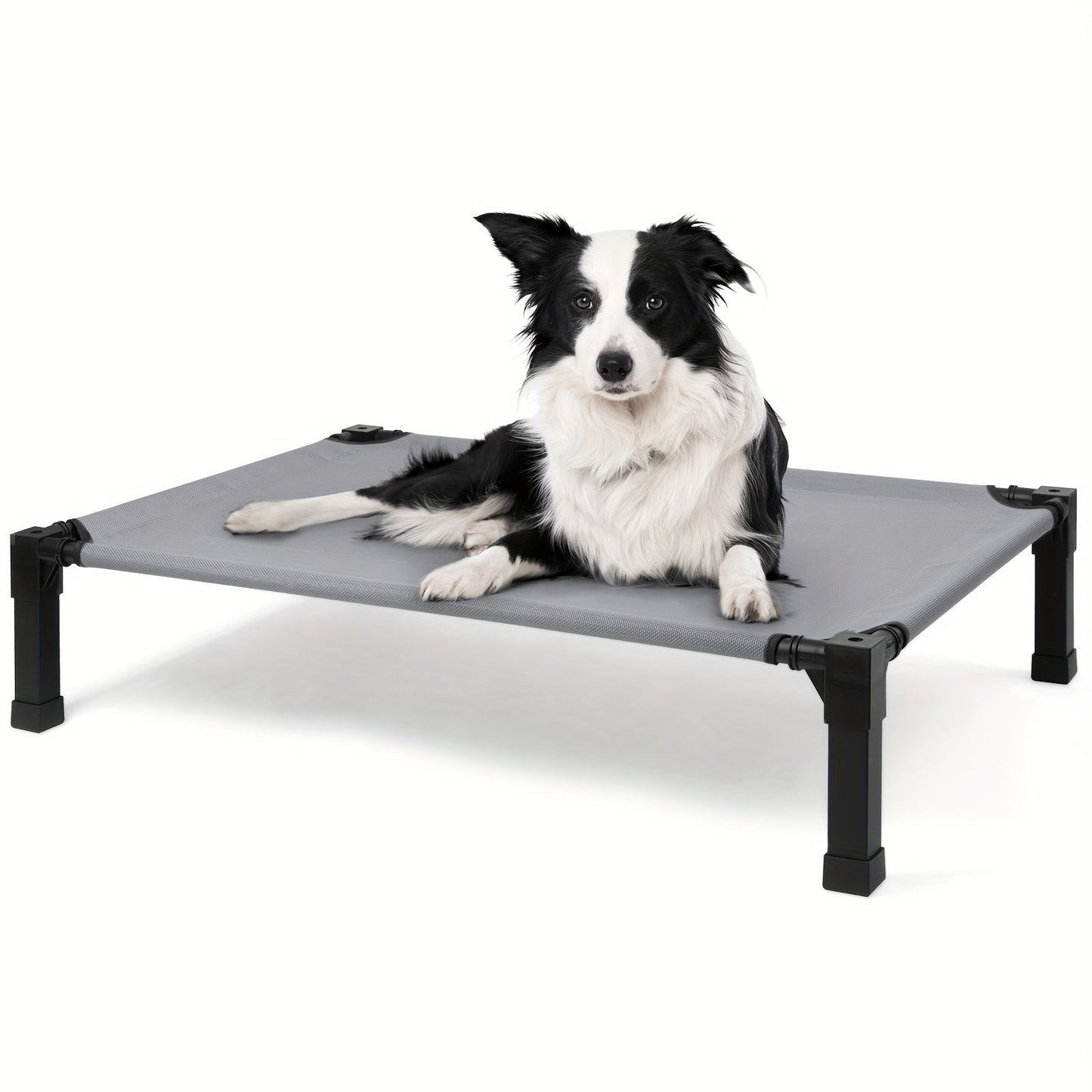 Elevated Pet Cot with Metal Frame, Textilene-Labeled Mesh Deck, Four Sizes and Seven Colors