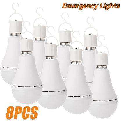 Rechargeable Emergency LED Bulb 2000mAh 60W Equivalent 6000K with Hook for Entryways, Bedrooms and Living Spaces