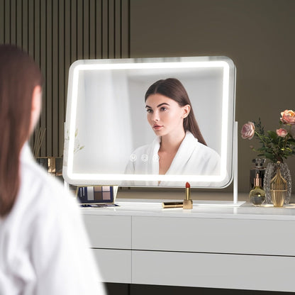 Vanity Mirror with Lights and 5X Magnifying Spotlight, for Makeup, Travel and Everyday Vanity Use