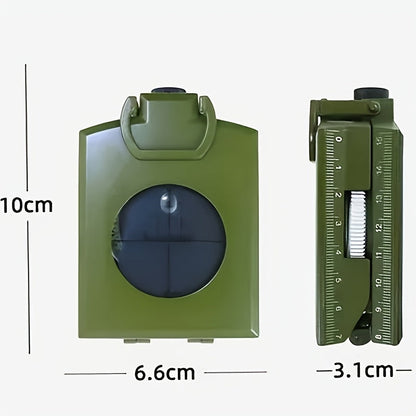 Survival Compass with Inclinometer & Carrying Bag – Sighting Compass for Camping, Hiking, Hunting, Geology & Navigation Activities (Green