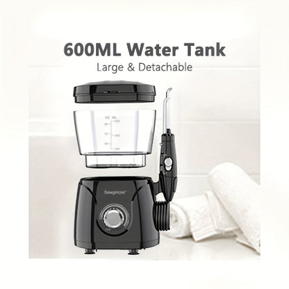 Water Flosser for Teeth & Braces 600ml Large Tank – 10 Adjustable Pressure Levels 8 Nozzles IPX4 Waterproof Professional Oral Irrigator