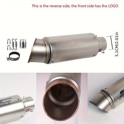 Motorcycle Exhaust Pipe 51mm & 60mm – Stainless Steel Slip-On for NMAX 125/155, Suzuki GSX650F, GSX1250 & GSX650R | Performance Exhaust