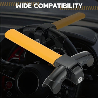 Universal Car Steering Wheel Lock Anti-Theft T-Bar – Heavy-Duty Thick Steel, Cut-Resistant, Computer-Coded Crescent Cylinder