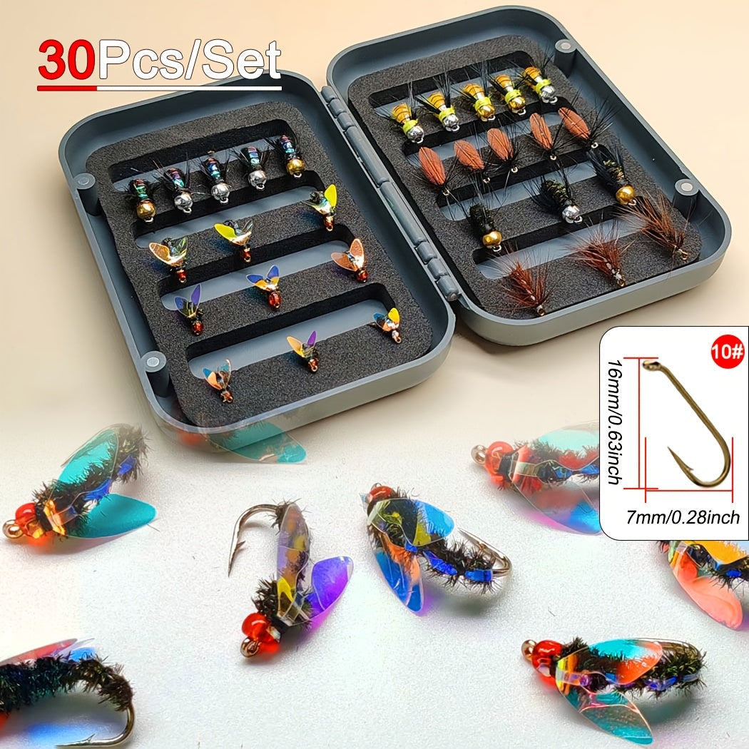 Fly Fishing Flies Kit Hand-Tied Assortment – Dry Flies, Wet Flies, Nymphs & Streamers for Trout, Bass, Salmon | Freshwater & Saltwater |