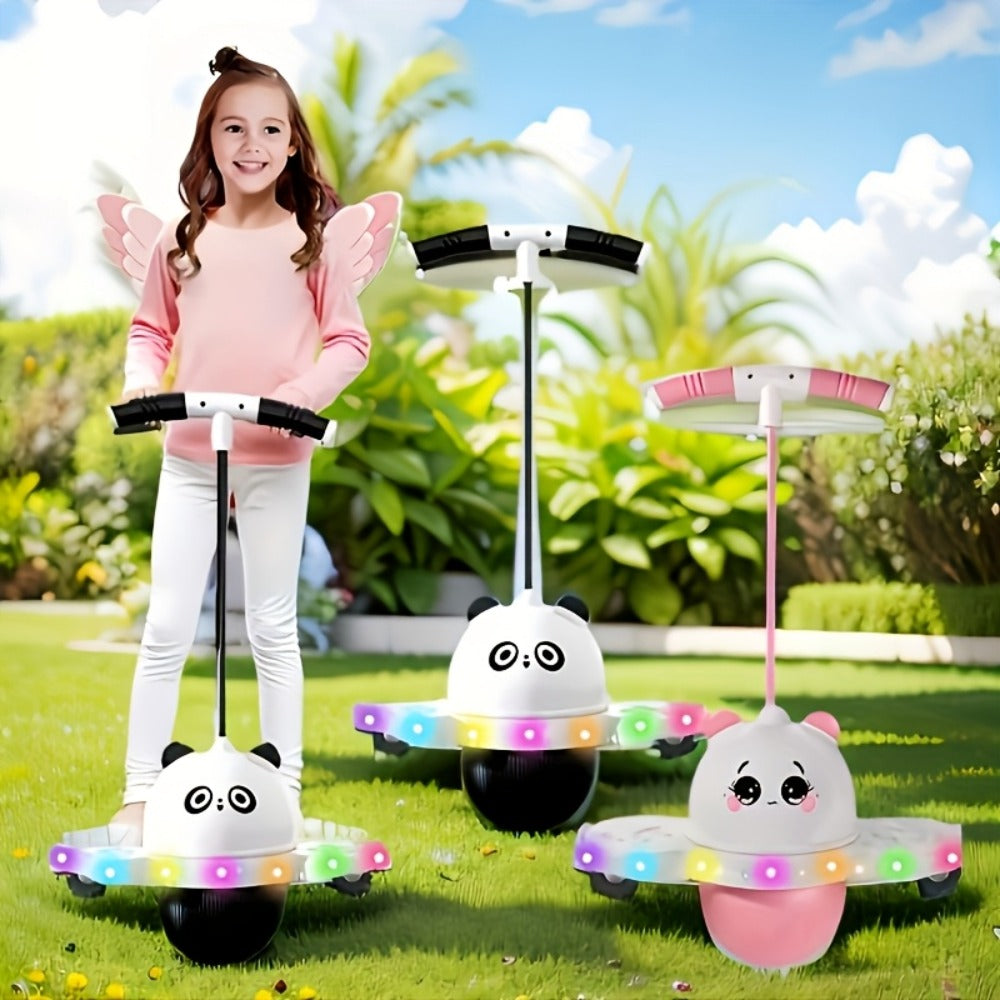 LED Light Up Bouncing Ball for Kids, Colorful Illuminated Balance Toy for Indoor & Outdoor Play, Fun Pink & Interesting Black