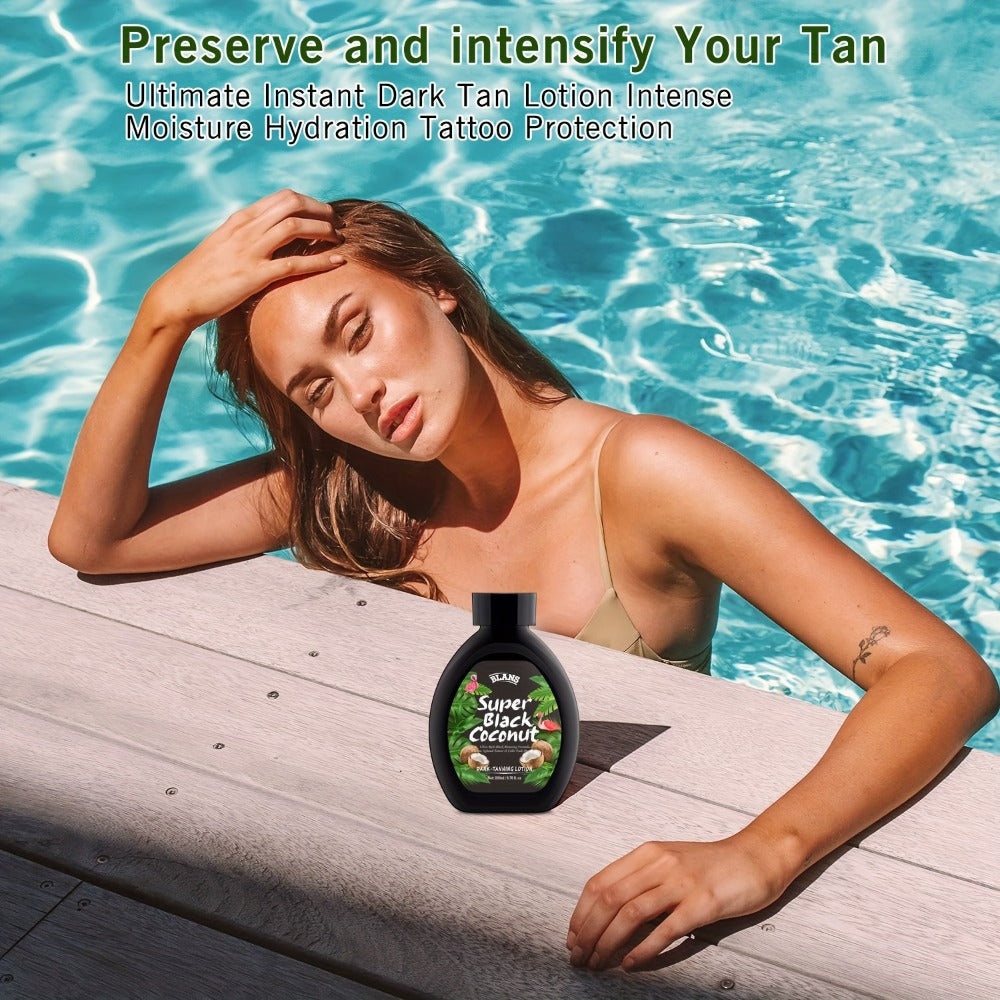 Sunless Tanning Cream with Coconut Natural Glow Bronzing Lotion Alcohol-Free BPA-Free for All Skin Types Medium Skin Tone Daily Self Tanner