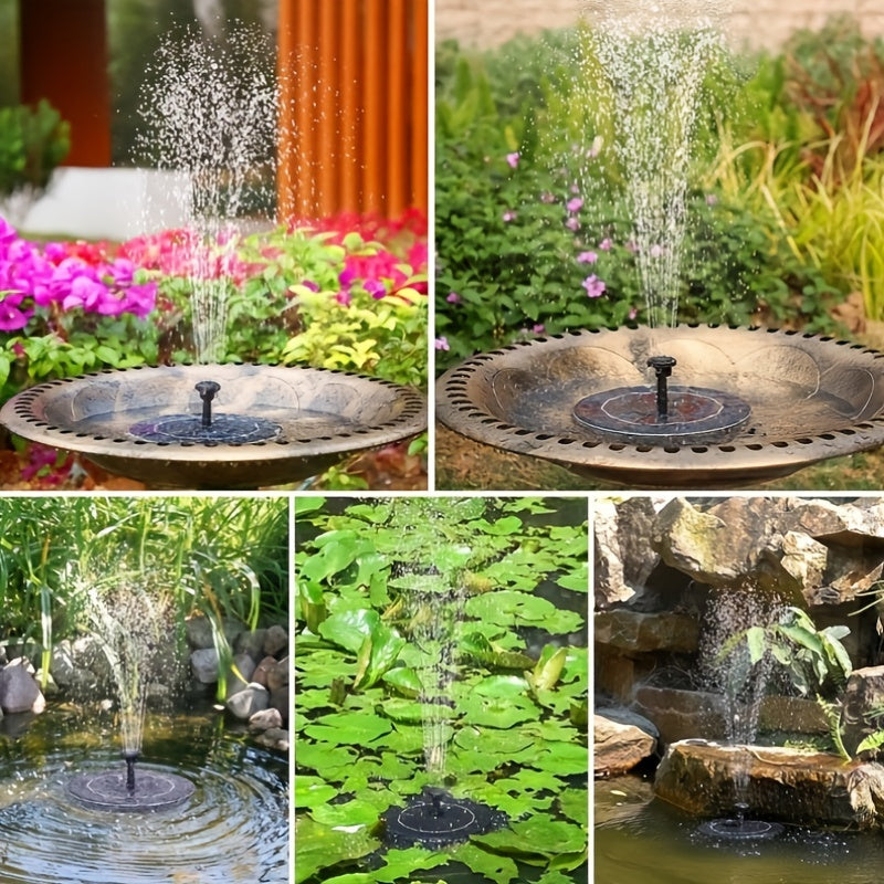 Solar Fountain, Bird Bath Set Vintage Outdoor Garden Pond Decor for Garden, Patio and Yard Use