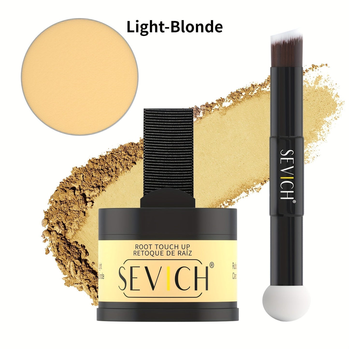 Hairline Powder Root Touch-Up Kit with Refill & Brush – Waterproof Instant Grey Hair Concealer Fills Sparse Hairline Bald Spots Eyebrow