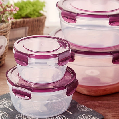 Food Storage Containers Three- or Four-Piece Stackable Refrigerator Box Set in Four Color Options