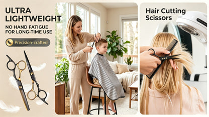 Hair Cutting Scissors Kit 13 Piece – Professional Barber Shears Set with Thinning Shears, Blending Scissors & Accessories