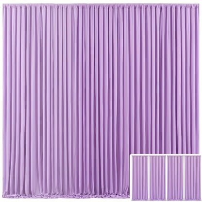Backdrop Curtains 4 Pack 59x118 Inch, Wrinkle-Resistant Non-Transparent Party Decoration Fabric with Pole Pocket