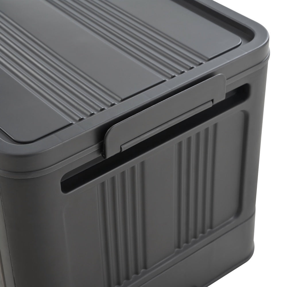 Storage Cart 4 or 5-Tier Enclosed Plastic Organizer with Double Doors, Folding Panels and Lockable Wheels
