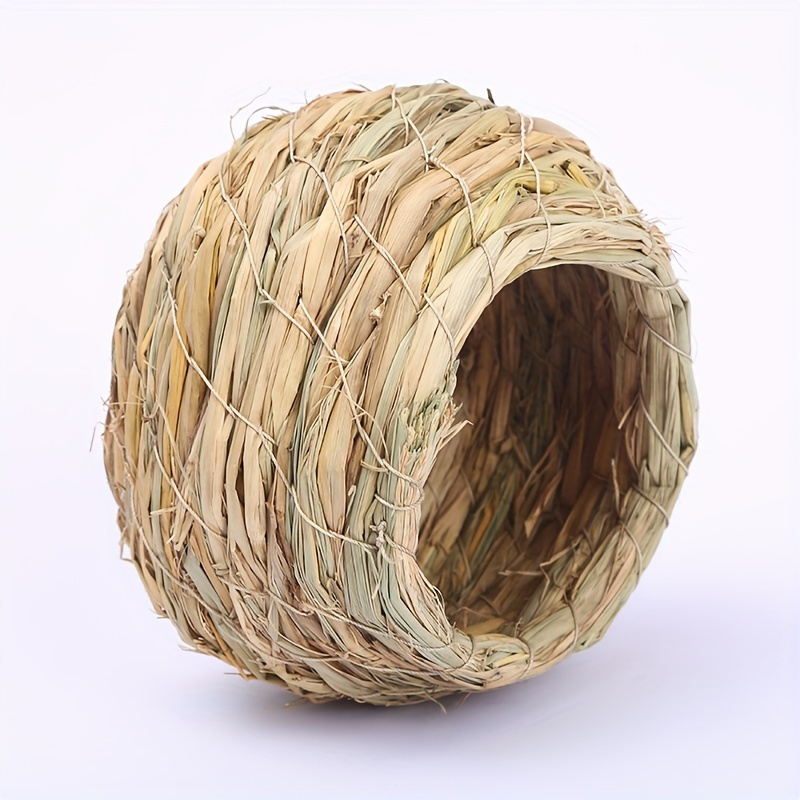 Bird Nest Handwoven Straw Soft Lining Chicks Small Pets Indoor Outdoor