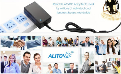 Fixed 12V 3A AC/DC Power Adapter with 36W Label, US Plug and Ten Interchangeable Connector Tips