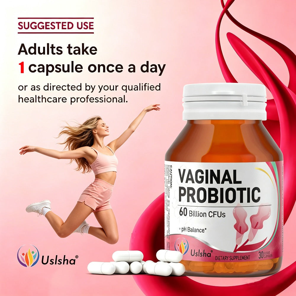 Probiotics for Women 60 Billion CFU 30 Capsules for pH Balance, Yeast Balance, Vaginal Flora & Feminine Health with Cranberry Extract