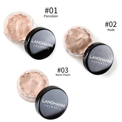 Full Coverage Concealer Set 3-Piece Waterproof Cream Foundation, Covers Dark Circles Eye Bags Blemishes Freckles