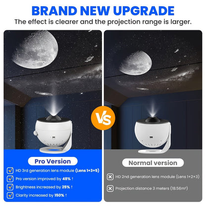 Galaxy Earth Projector Lamp 4K HD with 13 Film Cards Globe Night Light Projector for Bedroom for Entryways, Bedrooms and Living Spaces