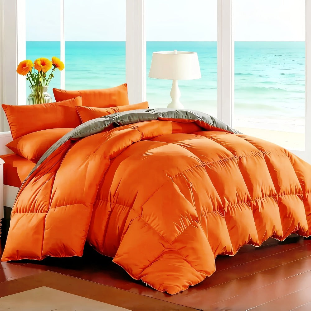 Comforter Set 7-Piece Bed in a Bag Queen King Full Soft Microfiber Down Alternative Comforter Fitted Sheet Flat Sheet Pillow Shams