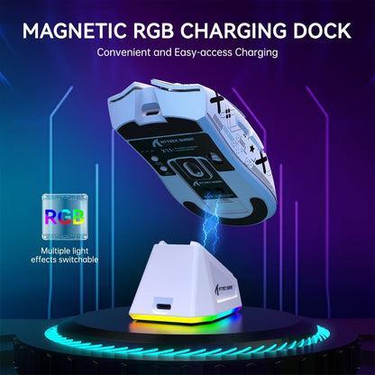 ATTACK SHARK X11 Wireless Gaming Mouse with RGB Charging Dock, Tri-Mode 2.4G/USB-C, PAW3311 Sensor