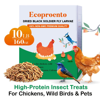 Dried Black Soldier Fly Larvae High Calcium Chicken Feed for Garden, Patio and Yard Use, with the Listed Configuration