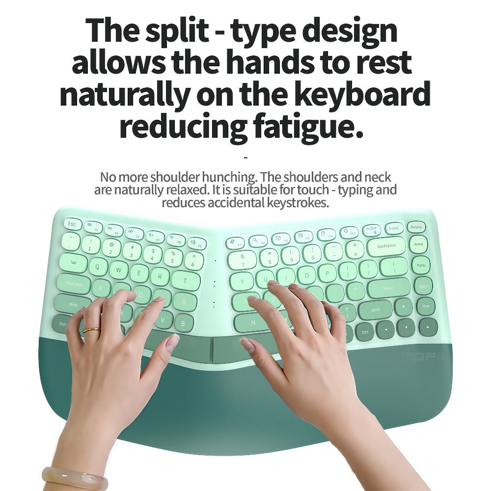 Wireless Keyboard and Mouse Combo with Wrist Support Anti-RSI Silent Keys 2.4GHz Plug-and-Play for an Everyday Personal Care Routine