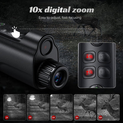 Night Vision Monocular 1080P HD 5W IR 2600FT Range 10X Digital Zoom 2-Inch Screen Handheld Night for an Everyday Personal Care Routine