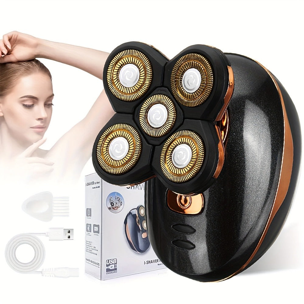 Cordless Electric Razor and Bikini Trimmer for Women, Rechargeable Wet Dry Body Shaver in White or Black