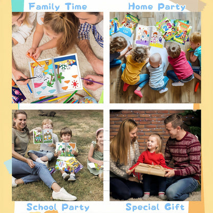 Bulk Coloring Books for Kids 24 Pack, Party Favors Goodie Bag Stuffers Ages 3+, Animals, Mermaid & Dinosaur Designs