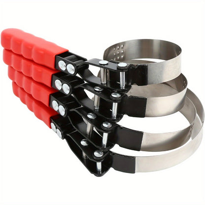Oil Filter Removal Tool Kit 7-Piece Adjustable 3-Jaw Wrench 9" 12" Oil Filter Pliers Anti-Slip PVC Handle Fits 2-3/4" to 5-1/4" Filters
