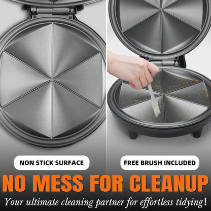 Electric Quesadilla Maker 9.5 Inch, Grilled Cheese Machine, Extra Stuffing, Easy 6-Wedge Slice, Feet