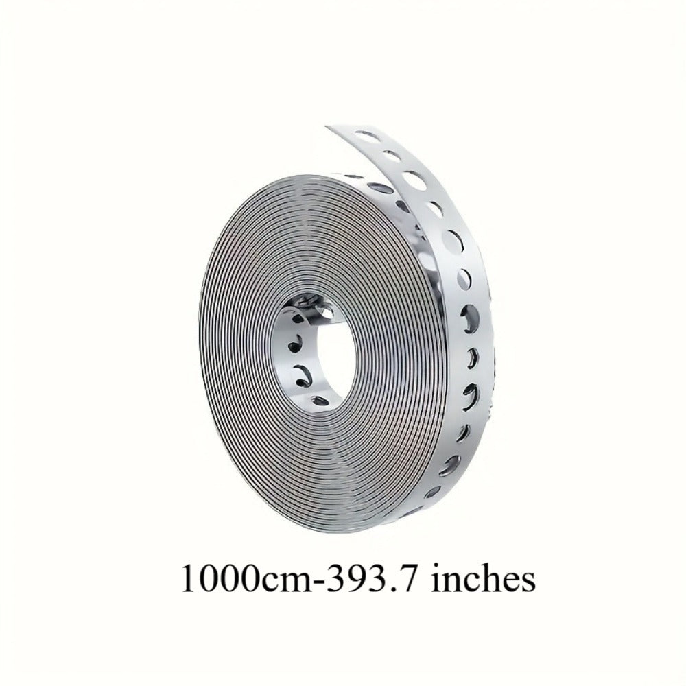 Galvanized Steel Pipe Support Bar with Pre-Drilled Holes – Corrosion-Resistant Hanging Rod for Plumbing HVAC Garage Workshop