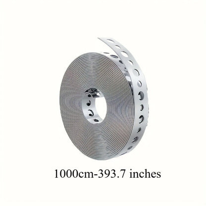 Galvanized Steel Pipe Support Bar with Pre-Drilled Holes – Corrosion-Resistant Hanging Rod for Plumbing HVAC Garage Workshop