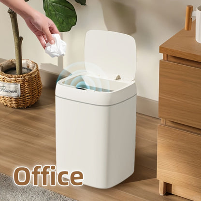 Touchless Trash Can Sensor Lid Hands-Free, Infrared Motion Detection, Battery Powered Cordless