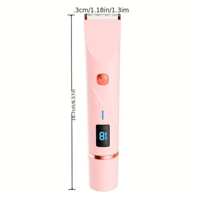 Electric Shaver 2-in-1 Dual-Head Bikini Trimmer with Digital Battery Display and Waterproof Wet/Dry Use
