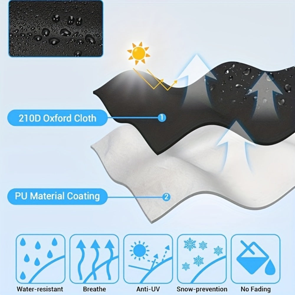 RV Cover Waterproof Heavy Duty Oxford Fabric Sunshade Anti-Falling Leaves Foldable Motorhome Caravan Trailer Protection Cover Multiple Sizes