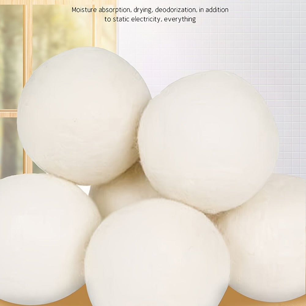 Wool Dryer Balls XL 6 Pack – 100% Natural Wool Fabric Softener, Reusable Dryer Balls Reduce Drying Time & Wrinkles