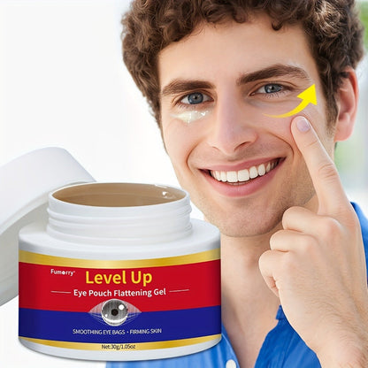 Level Up 30g Eye Cream Gel in a Wide Cosmetic Jar with Smooth Applicator-Style Container Design