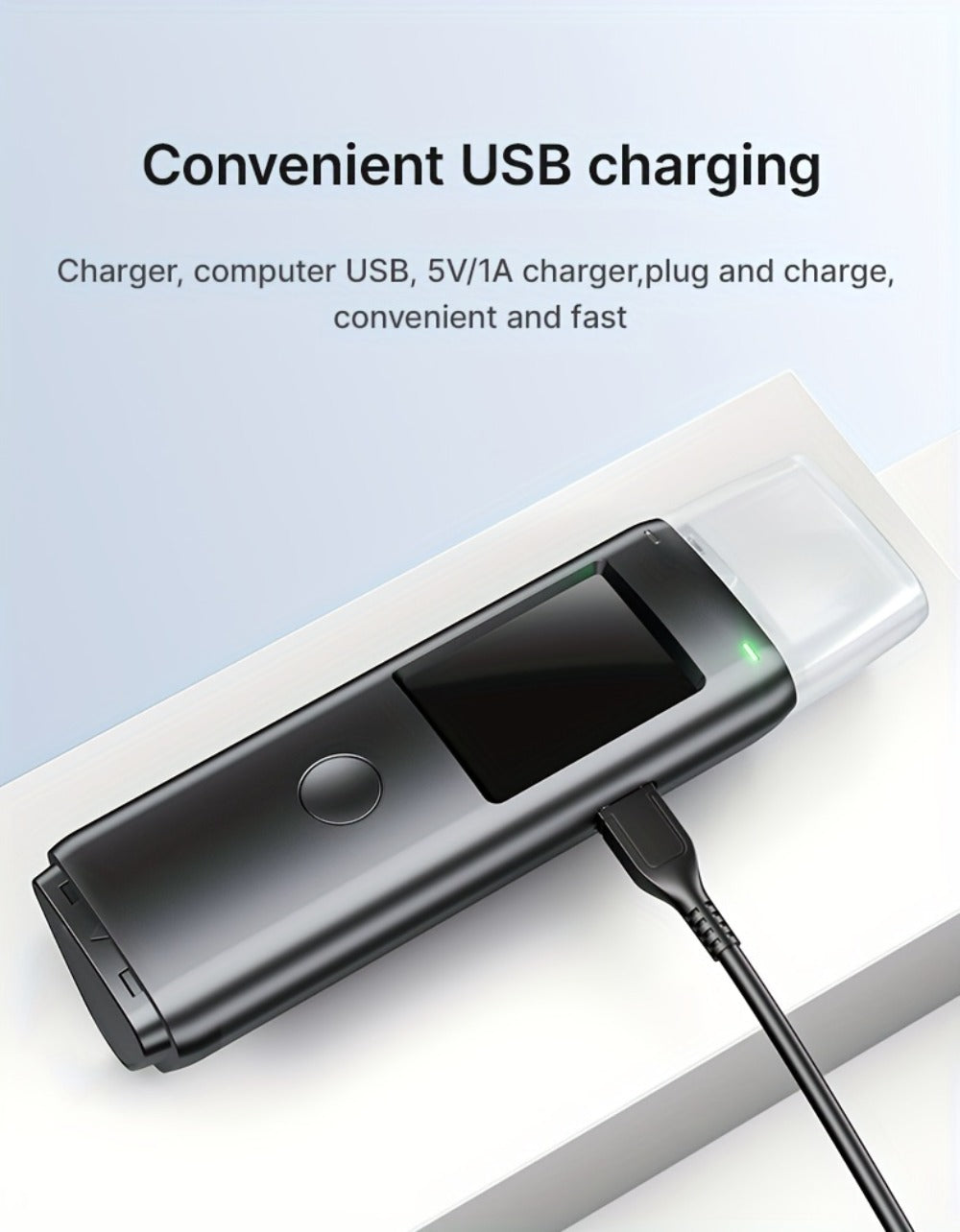 Breathalyzer Alcohol Tester 2-in-1 Rechargeable Dual Mode Blow Activated Digital BAC Tester for Entryways, Bedrooms and Living Spaces