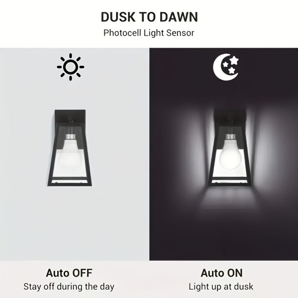 Outdoor Light Bulbs Dusk to Dawn, A19 E26 LED Sensor Bulb 9W 60W Equivalent 800LM 5000K Daylight White, Auto On Off Photocell Smart Sensor
