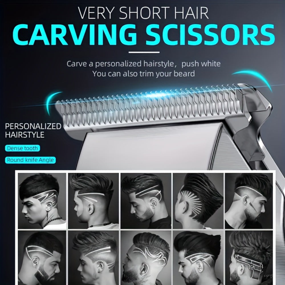 Electric Hair Clipper Set with Limit Comb – Barber-Grade Professional Trimmer, Long-Lasting Rechargeable Battery, Home & Travel Haircut Kit