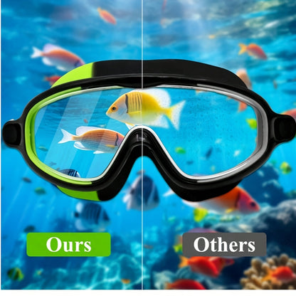 Two-Pack Clear-Lens Swim Goggles with Adjustable Side-Release Straps, Earplugs and Nose Clips
