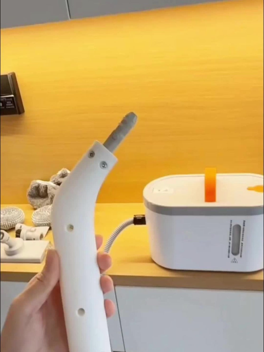 Portable Steam Cleaner 1200W, 2.3Bar High-Pressure Handheld Steam Cleaner 15-Second Heat-Up, 750ML Tank