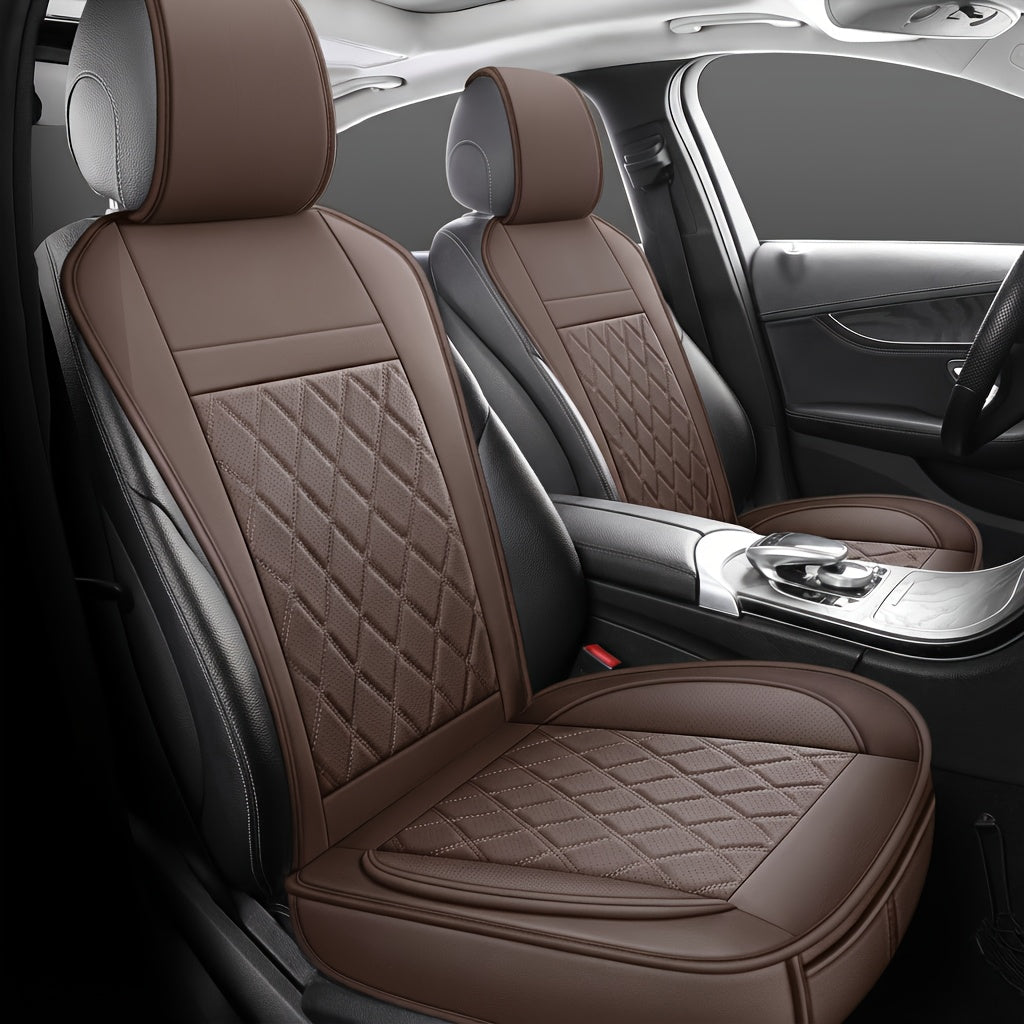 Car Seat Covers Front Pair with Full-Surround High-Back Design and Fifteen Color or Pattern Options