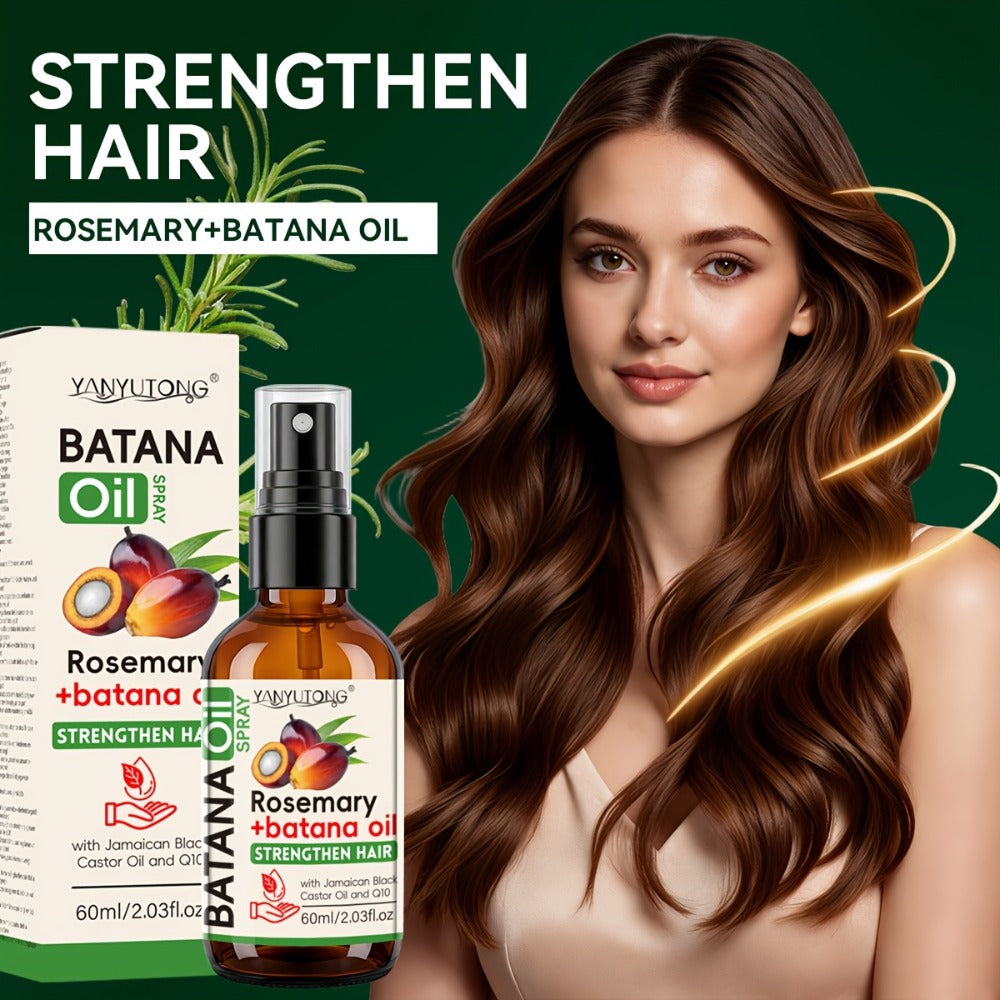 Batana & Rosemary Essential Oil Hair Spray 2.03oz, Deep Scalp & Damaged Hair Treatment, Nourishing Formula from Honduras