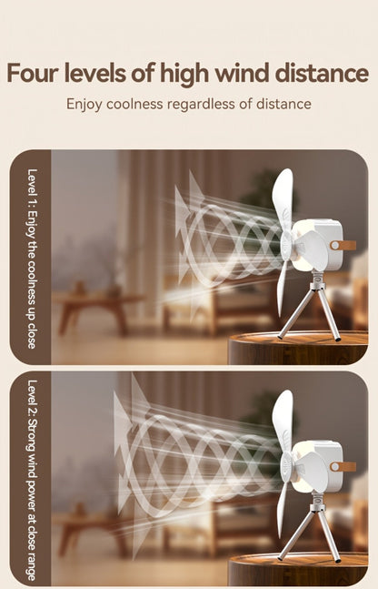 Portable Fan USB-Powered Hanging Tent Model with Remote Control, LED Light and Optional Triangular Stand