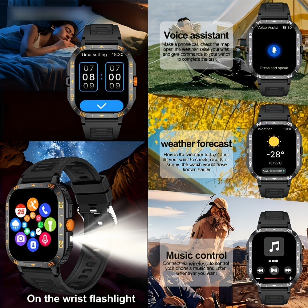 Smartwatch with Music Player, Stopwatch, LED Lighting, Wireless Calling and Sport Modes in Three Styles